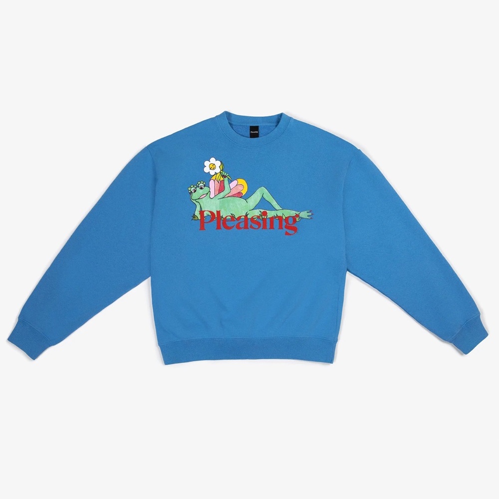 Harry Styles Blue Shroom Bloom Pleasing Crewneck